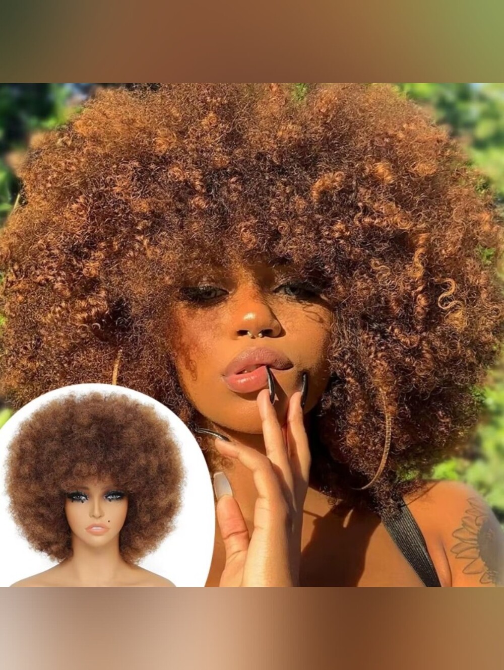 Brown Afro Wig for Women